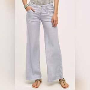 Anthropologie Hei Hei Libby Wide Leg Linen Blend Pants